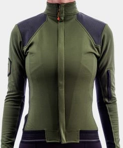 Isadore - Sector Jacket Rifle Green Women On Bike