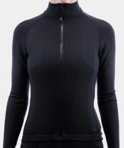 On Bike Isadore - TherMerino Jersey Anthracite Black Women