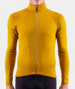 Isadore - TherMerino Jersey Dried Tobacco On Bike