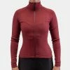 Isadore - TherMerino Jersey Cabernet Women On Bike