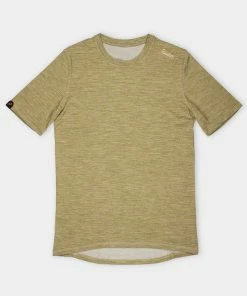 Isadore - Urban Merino T-Shirt Golden Palm On Bike