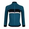 Isadore - Women's Gravel Jersey 3/4 Sleeve Blue Coral On Bike